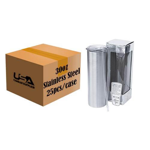 30oz Skinny Tumbler - Stainless