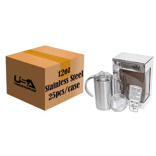 12oz Straight Sippy Cup - Stainless