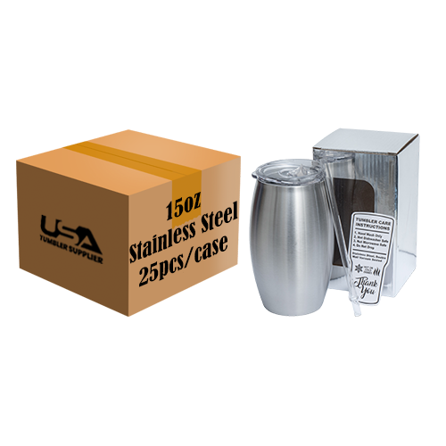 15oz Barrel Tumbler - Stainless