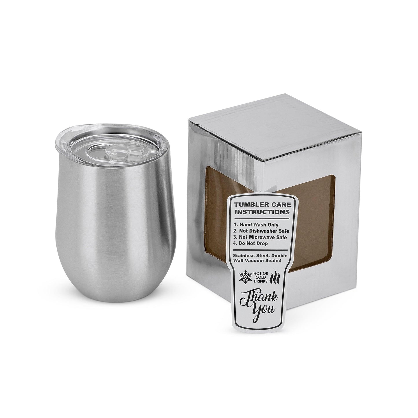 12oz Wine Tumbler - Stainless